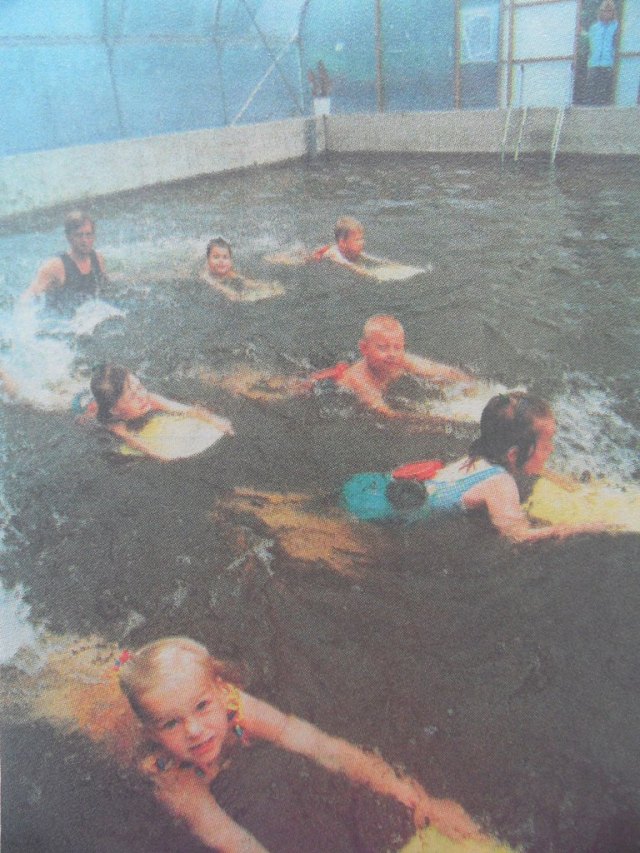 Zwemmen in de tuinkas, 1998